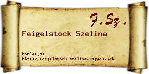 Feigelstock Szelina névjegykártya